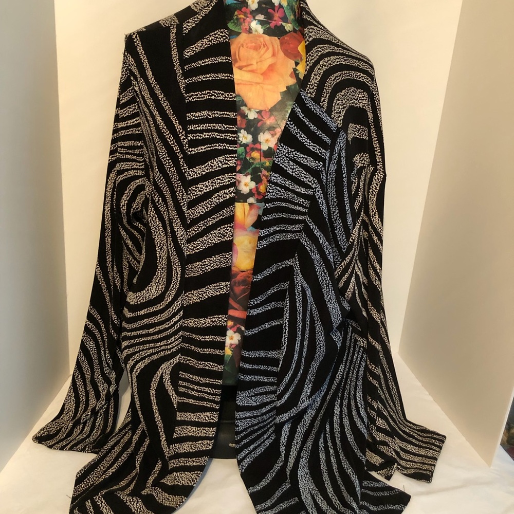 Black jersey knit jacket